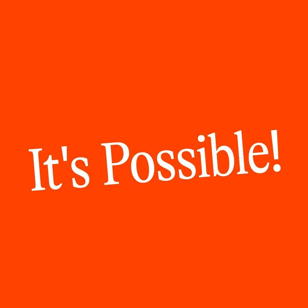 Red background with white word saying "It's Impossible"